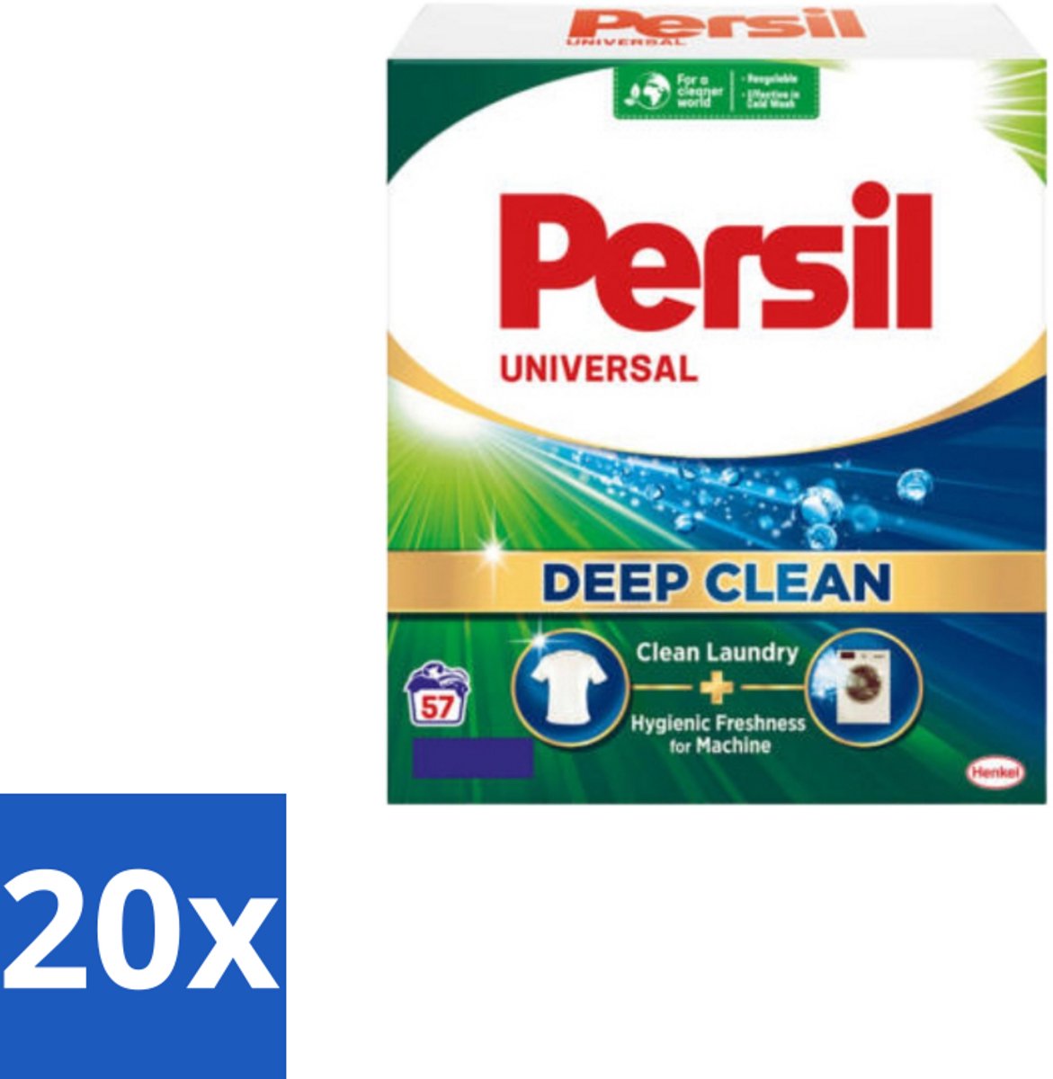 Persil – Waspoeder – Witte Was - 57 Wasbeurten - Bulkverpakking - 20 stuks