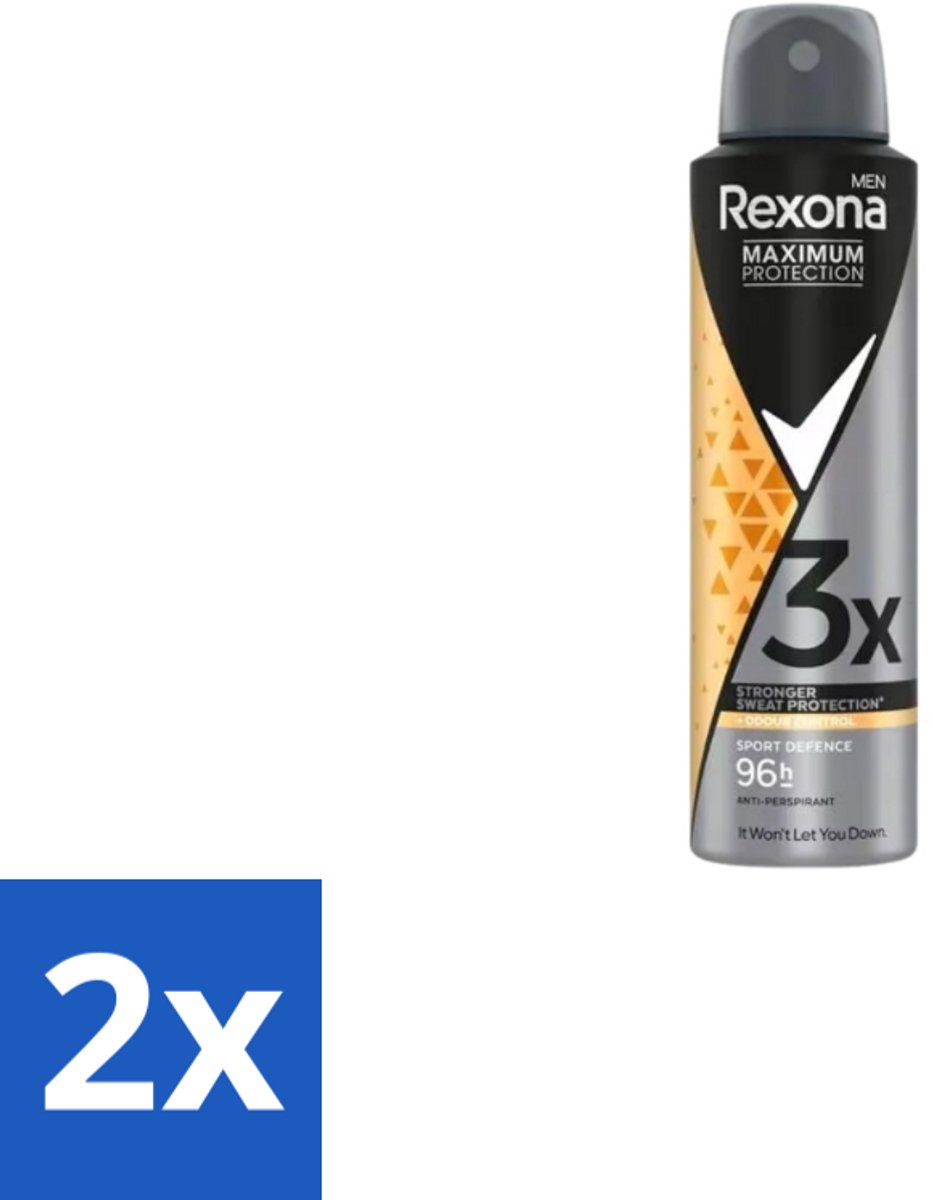 Rexona – Deodorant Spray – Maximum Protection Sport Defence – 150 ml - Voordeelverpakking - 2 stuks