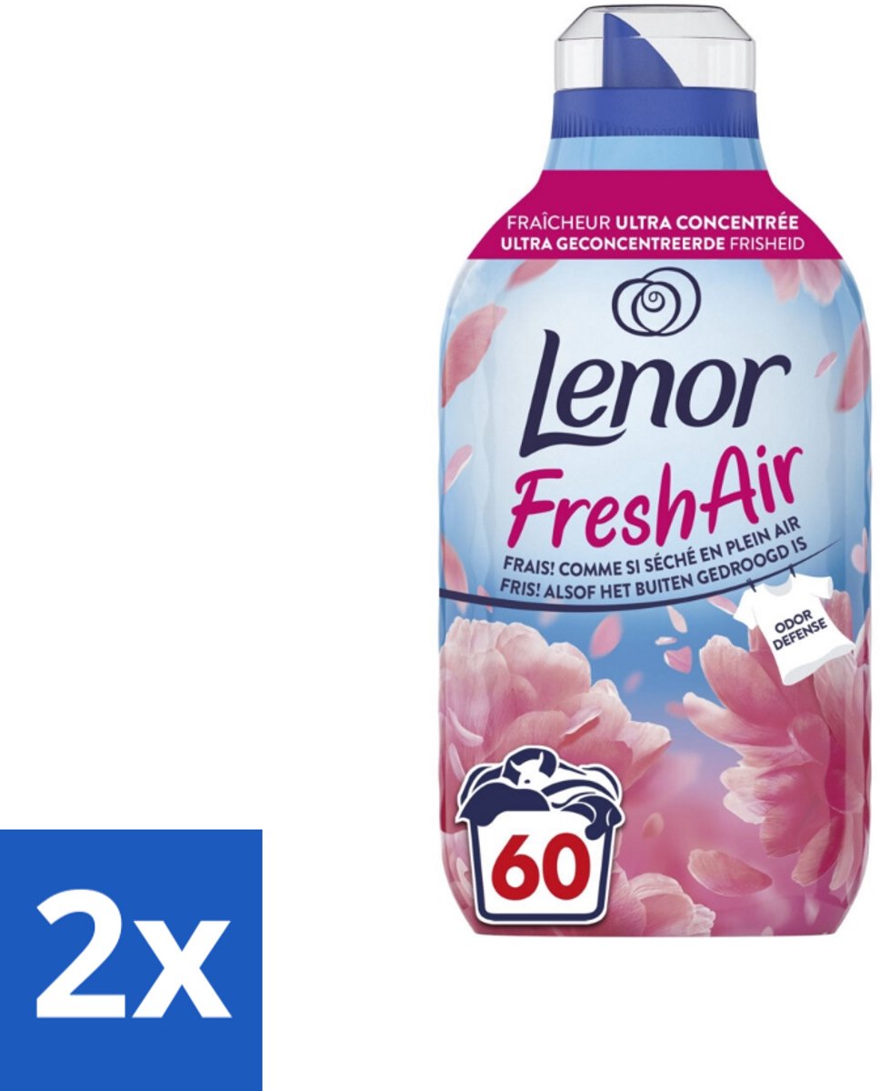 Lenor – Wasverzachter – Bloesem – 60 Wasbeurten – 840 ml - Voordeelverpakking - 2 stuks