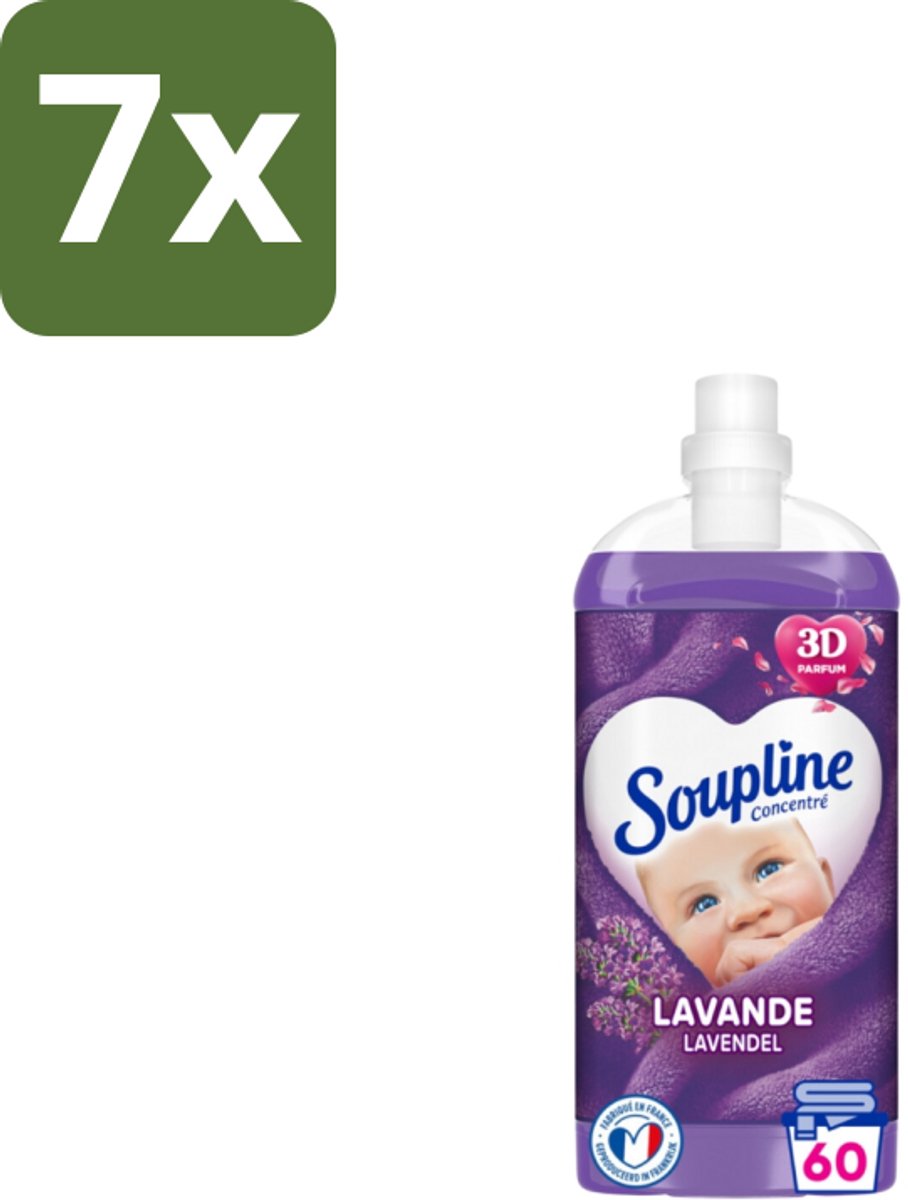 Soupline – Wasverzachter – Relax Magnolia & Lavendel – 950 ml - Bulkverpakking - 7 stuks