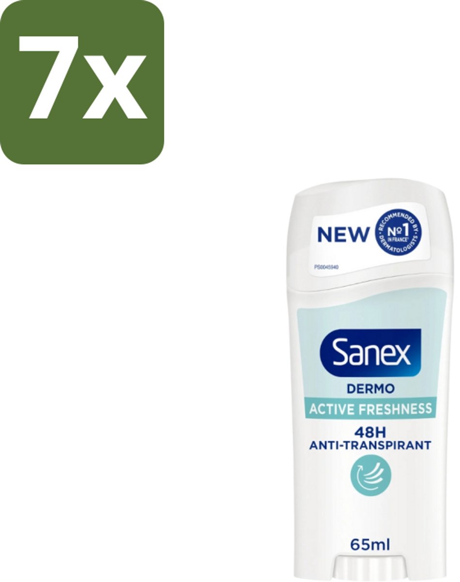 Sanex – Deodorant Stick – Dermo Active Freshness – 65 ml - Bulkverpakking - 7 stuks