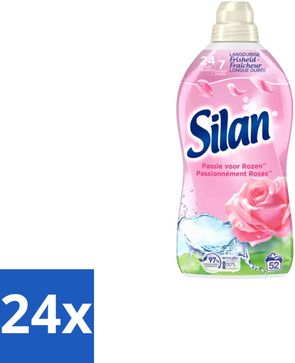 Silan – Wasverzachter – Classic Pink Passie voor Rozen – 1144 ml - Voordeelverpakking - 24 stuks