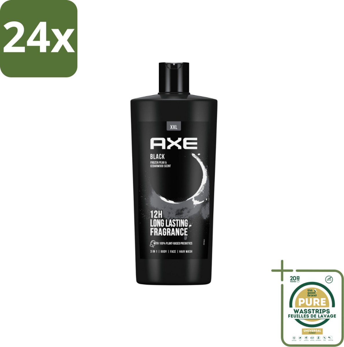 AXE – Douchegel – Black – 700 ml - Voordeelverpakking - 24 stuks - Douchegel black - Douchegel fris