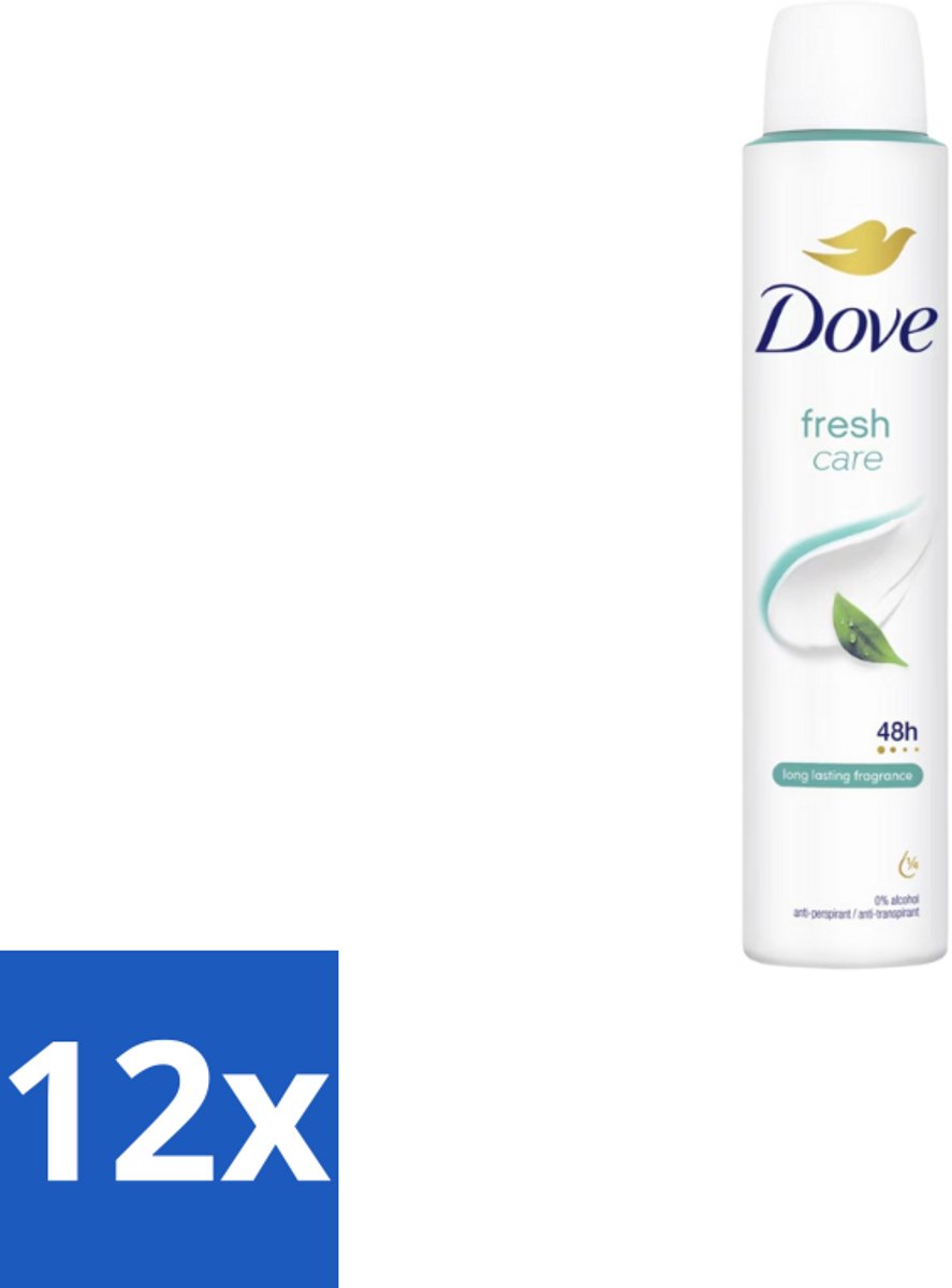 Dove – Deodorant Spray – Fresh Care – 200 ml - Voordeelverpakking - 12 stuks