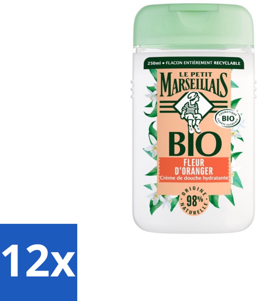 Le Petit Marseillais – Douchegel – Fleur d’Oranger – 250 ml - Voordeelverpakking - 12 stuks