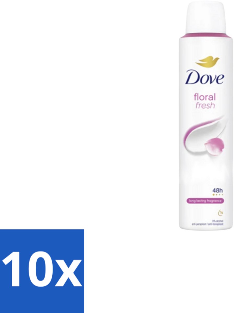 Dove – Deodorant Spray – Floral Fresh – 200 ml - Bulkverpakking - 10 stuks