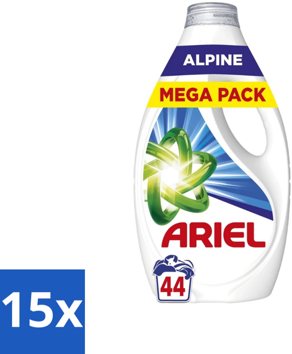 Ariel – Vloeibaar Wasmiddel – Alpine – 1980 ml – 44 wasbeurten - Bulkverpakking - 15 stuks