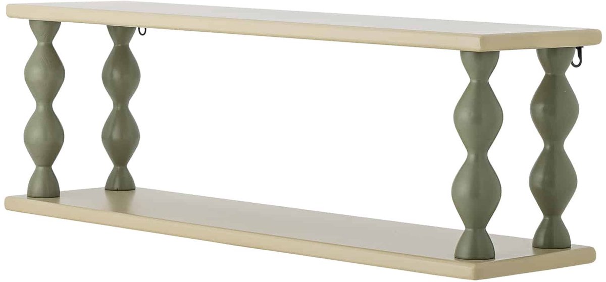 Bloomingville Wandplank Bibiola Créme Groen