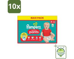 10 x Pampers - Baby-Dry Pants - Luierbroekjes - Maat 4 (9-15 kg) - Extra Droog - 90 Luiers - Grootverpakking - Pampers Baby-Dry - Luierbroekjes - Babyluiers - Luiermaat 4 - 9-15 Kg