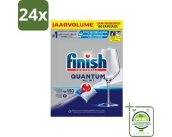 Finish Powerball - Quantum All in 1 - Vaatwastabletten - 180 Tabletten - Voordeelverpakking - 24 stuks - Vaatwascapsules - Diepe reiniging