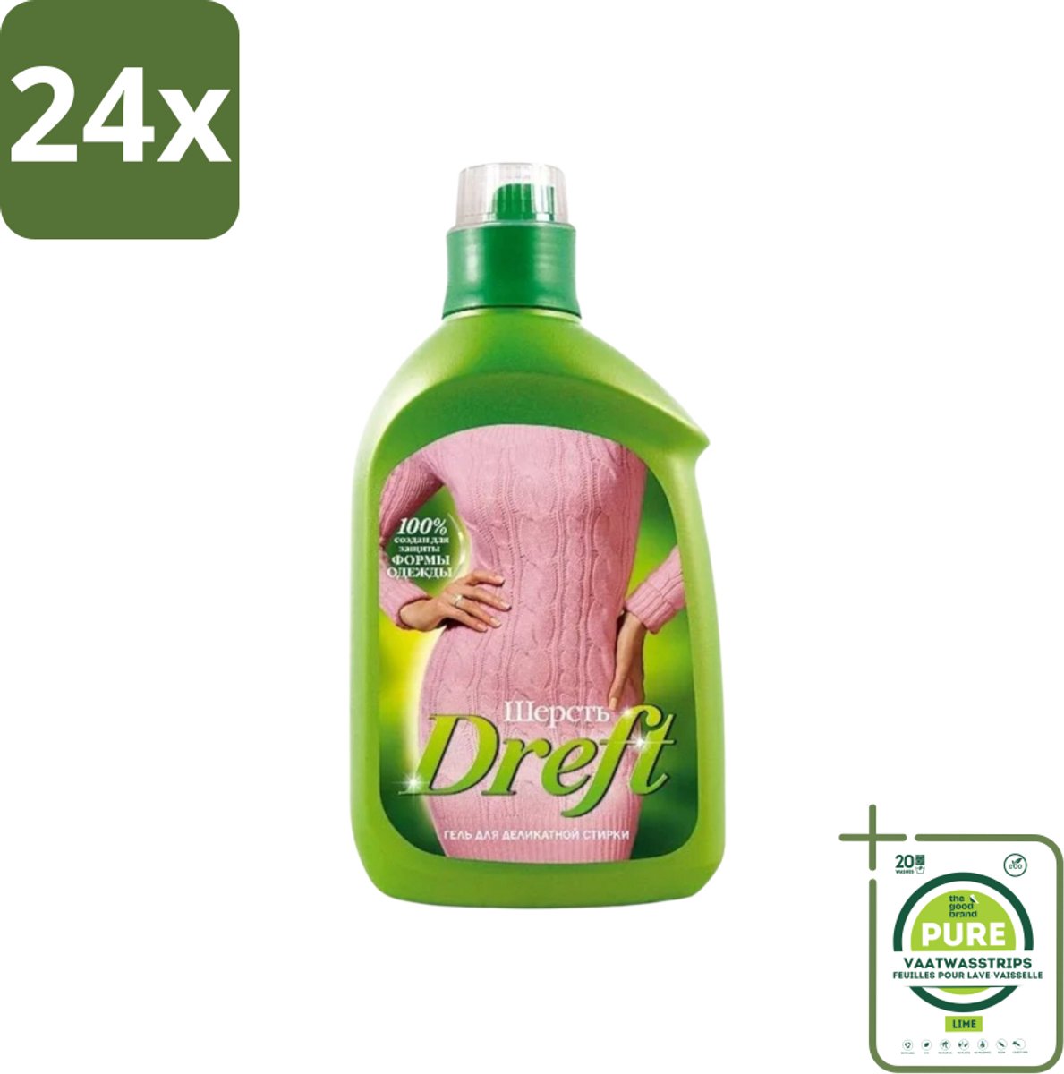 Dreft - Vloeibaar Wasmiddel - Witte en Gekleurde Was - Voor Wol - 800 ml - Voordeelverpakking - 24 stuks - Wasmiddel wol - Wasmiddel delicate stoffen
