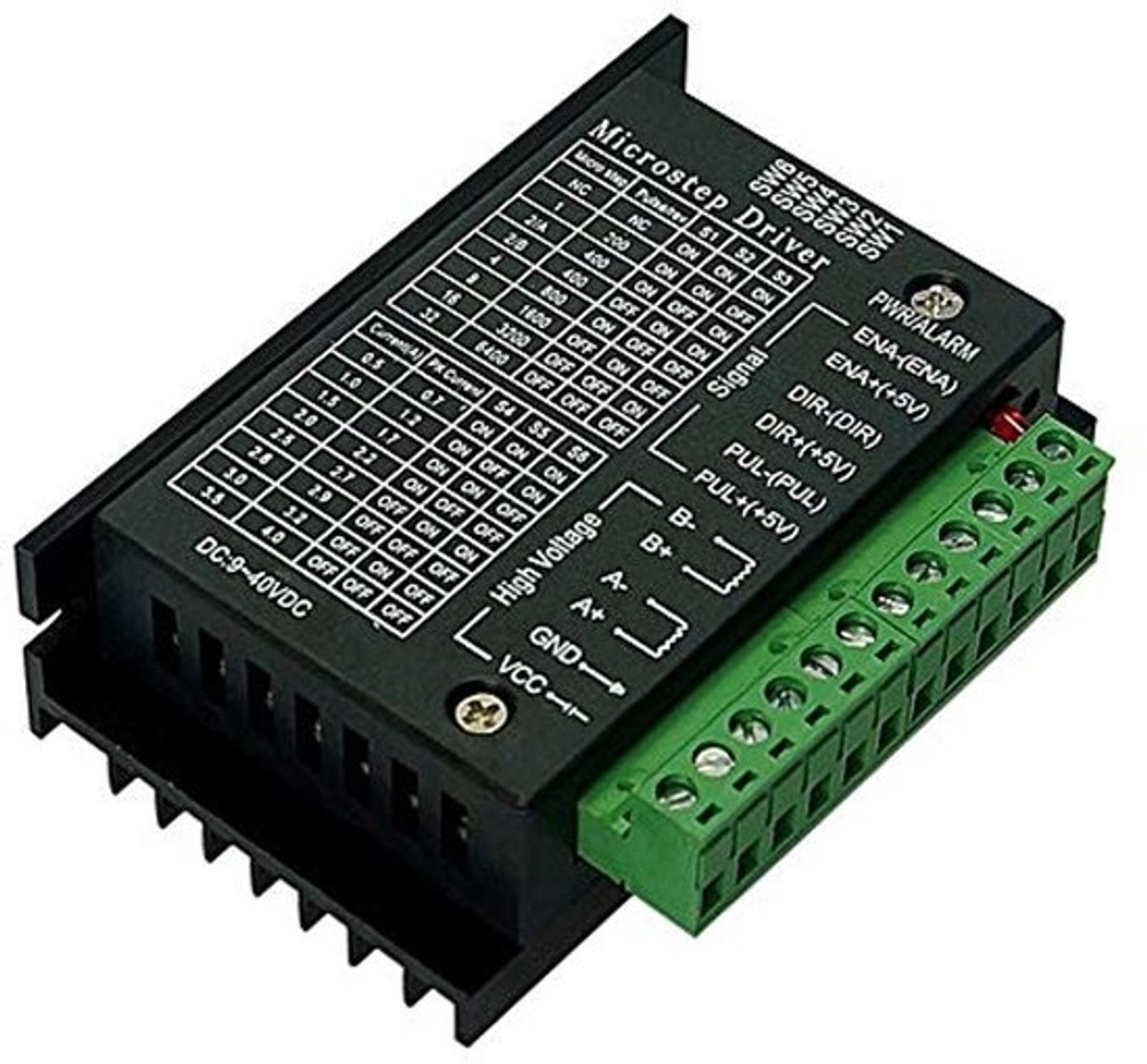 Hybride Stappenmotor Driver voor CNC Besturing - 2/4 Fase, 9-42V, 4A