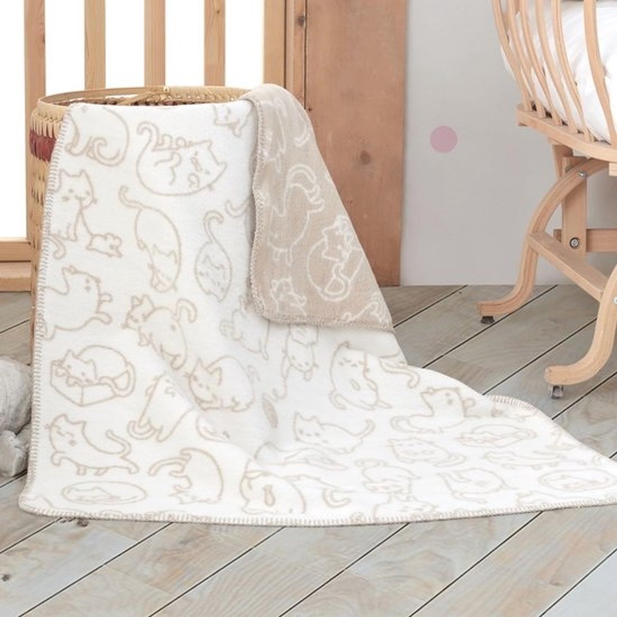 Zachte Babydeken van Katoen - Knuffeldeken voor Sensitieve Babyhuid - 90x120 cm
