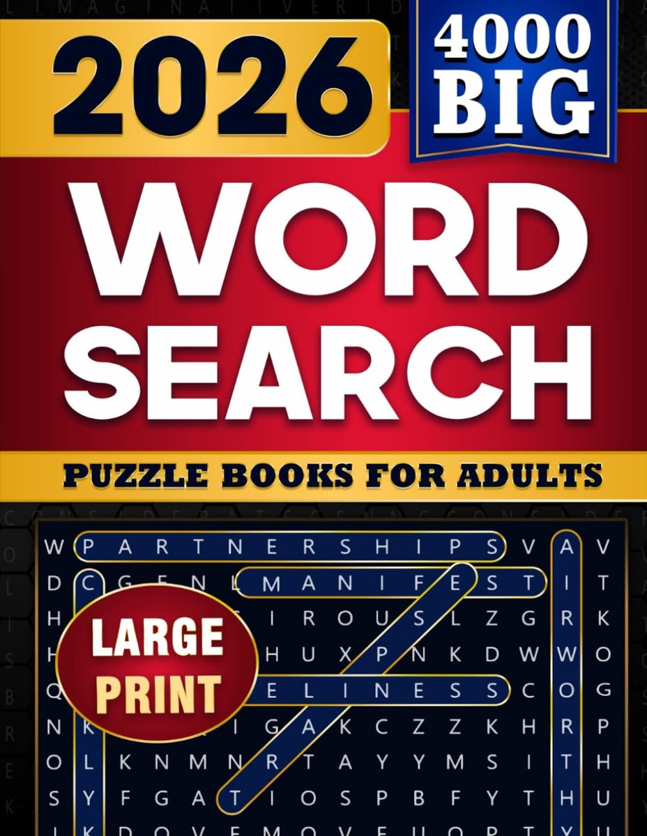BIG 4000 Word Search Puzzle Book for Adults: Large Print, Anti-Eye Strain for Seniors, Relaxation and Mindful - ShopVlot
