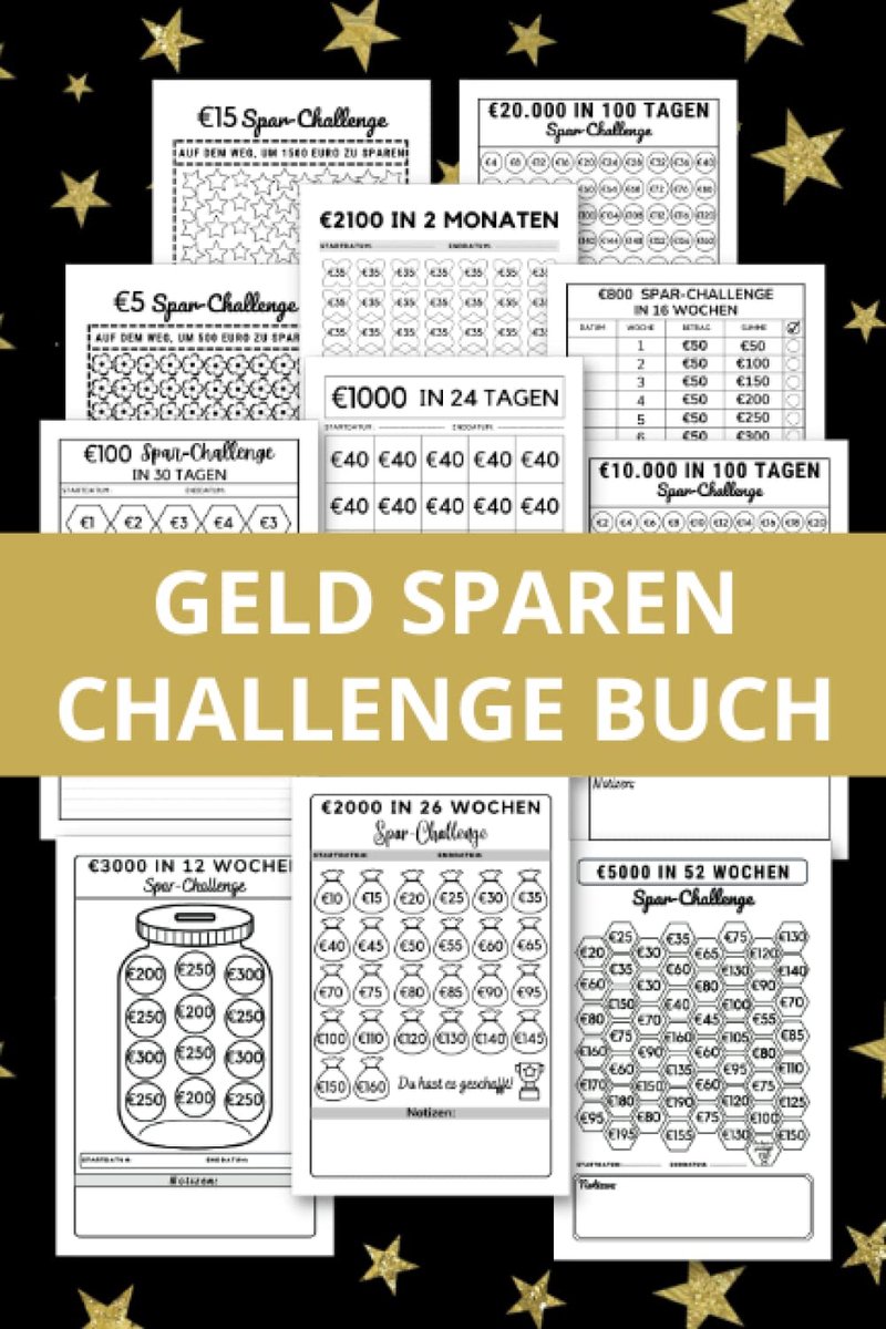 Geld Sparen Challenge Buch: +43 einzigartige Geldspar-Herausforderungen - ShopVlot