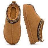 Dames Pantoffels – Warme Sloffen – Stevige Zool – Maat 36 – Chestnut –