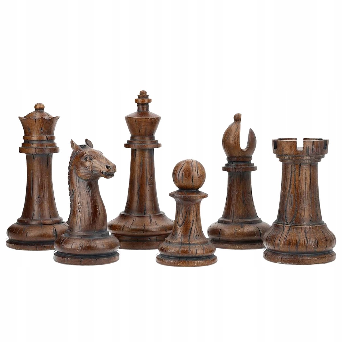 Decoratieve Shakel Figuren Set - 6 Stuks - Houtlook Bruin