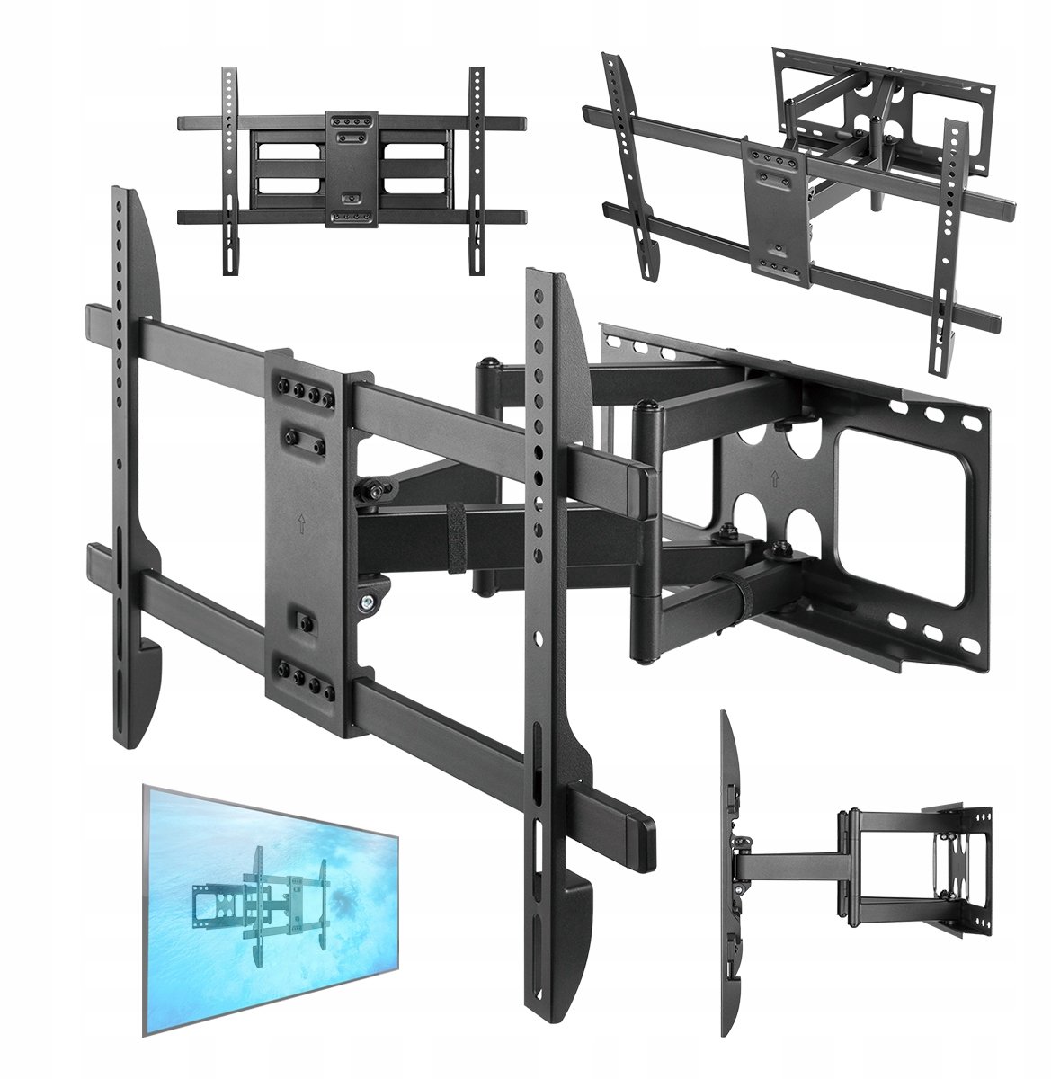 Merkloos TV-muurbeugel: Draaibaar, Kantelbaar, 85 inch, 60 kg