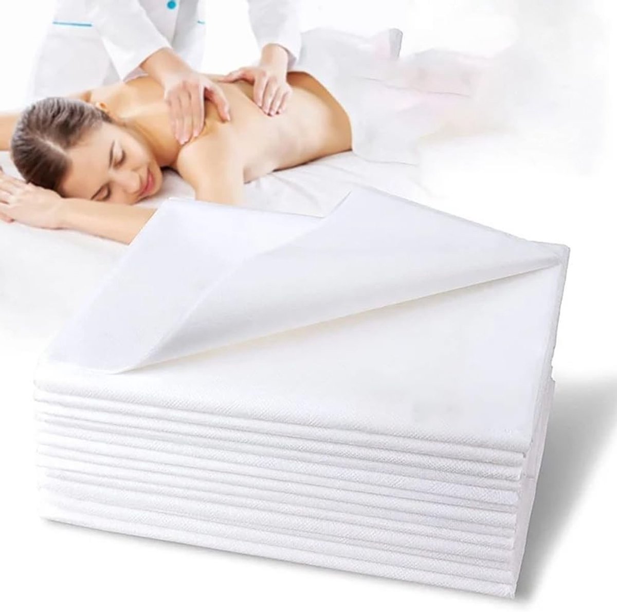Verwisselbare Fleece Massageschorten - 100 Stuks - Zacht en Hoogwaardig - Ideaal voor Spa, Tattoo en Schoonheidssalons - 100 x 200 cm