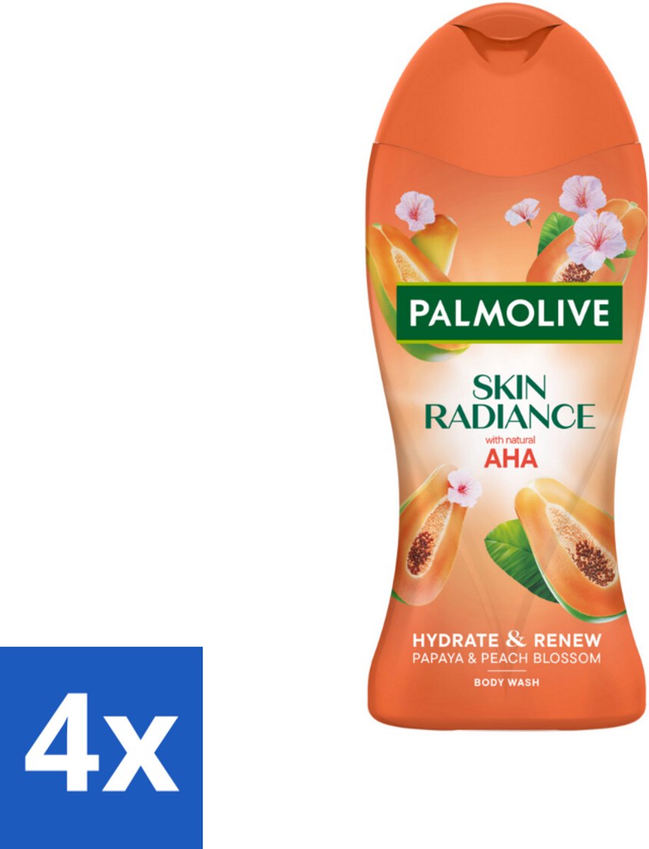 Palmolive – Douchegel – Skin Radiance Papaya Peach – 250 ml - Voordeelverpakking - 4 stuks