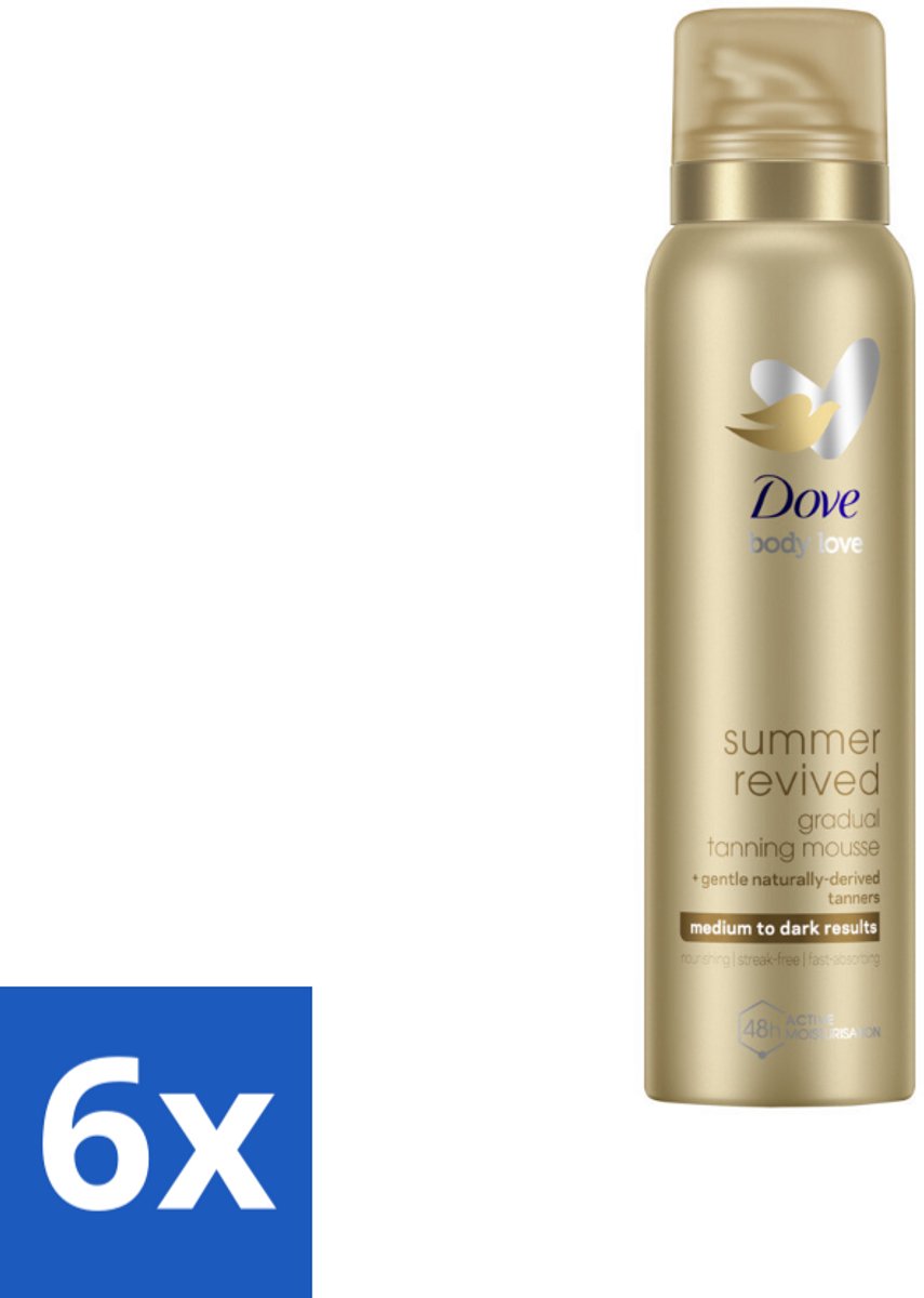 Dove – Bodymousse – Summer Revived Medium-Dark – 150 ml - Voordeelverpakking - 6 stuks