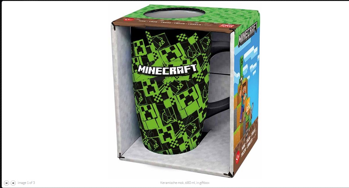 Minecraft: Keramische mok, 680 ml, in giftbox - Mine craft mok - Minecraft beker