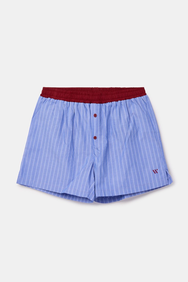 Woody Jongens-Heren boxer blauwe streep - maat S