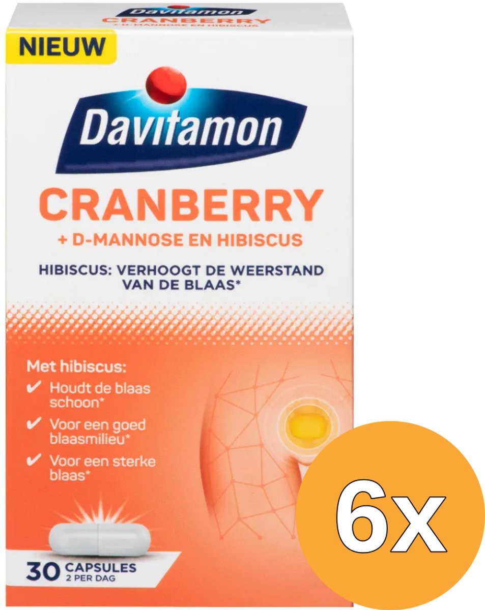 6x Davitamon Cranberry (30 capsules)
