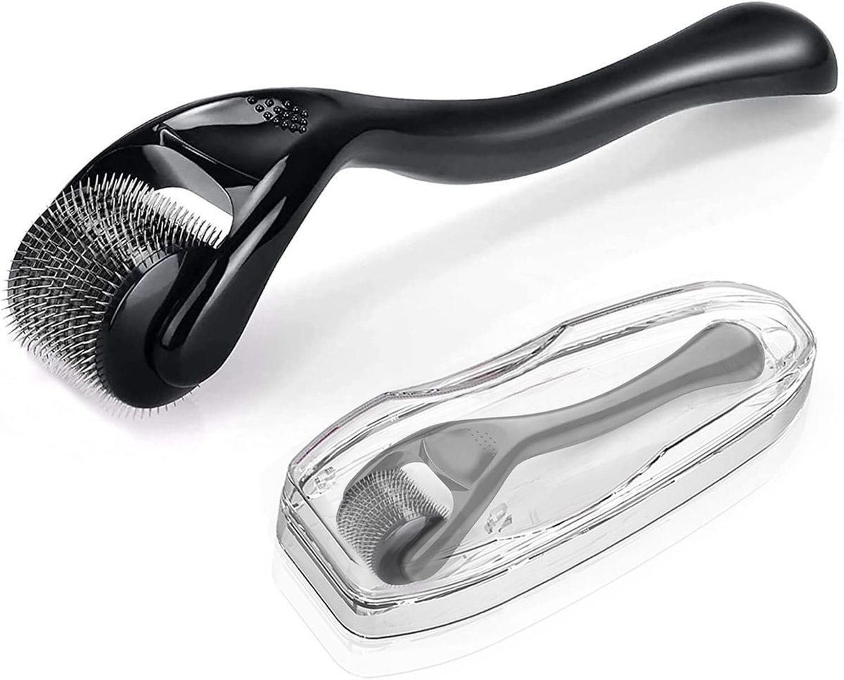 Beard roller voor haargroei en huidverzorging met 540 microneedles - Anti-aging, rimpelverwijdering en littekenbehandeling
