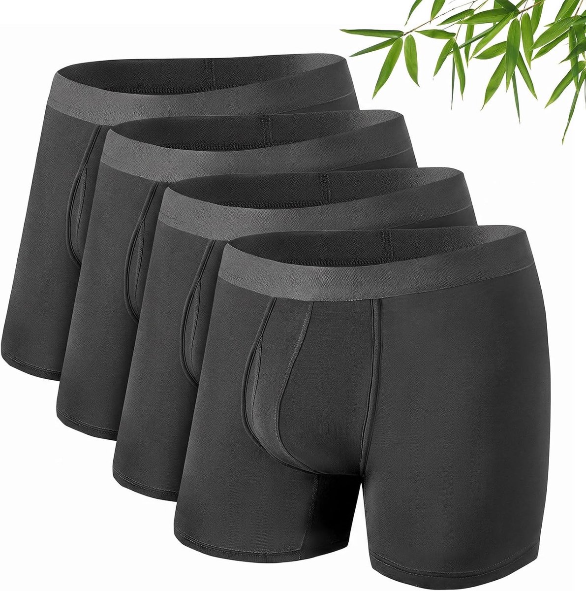 Comfortabele Lange Boxershorts voor Mannen - 4-Pack, Ademend en Duurzaam Ontwerp