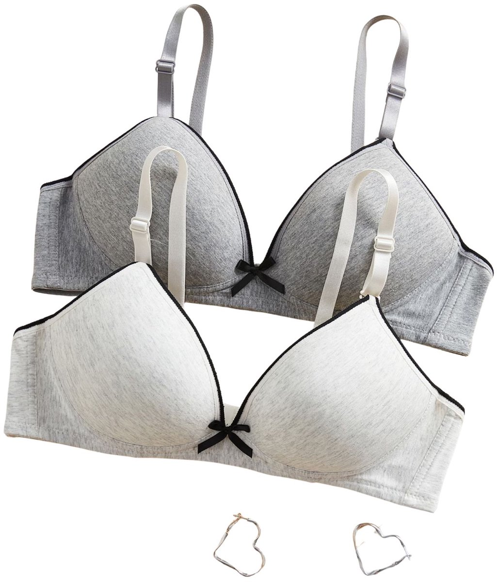 Currero BH Zonder Beugel - Strapless - Zonder Bandjes - Met Voorsluiting - Push-up Bh's - Comfort Beha - Comfortabel - Grote Sluiting Abrikoos + Groen + Beige