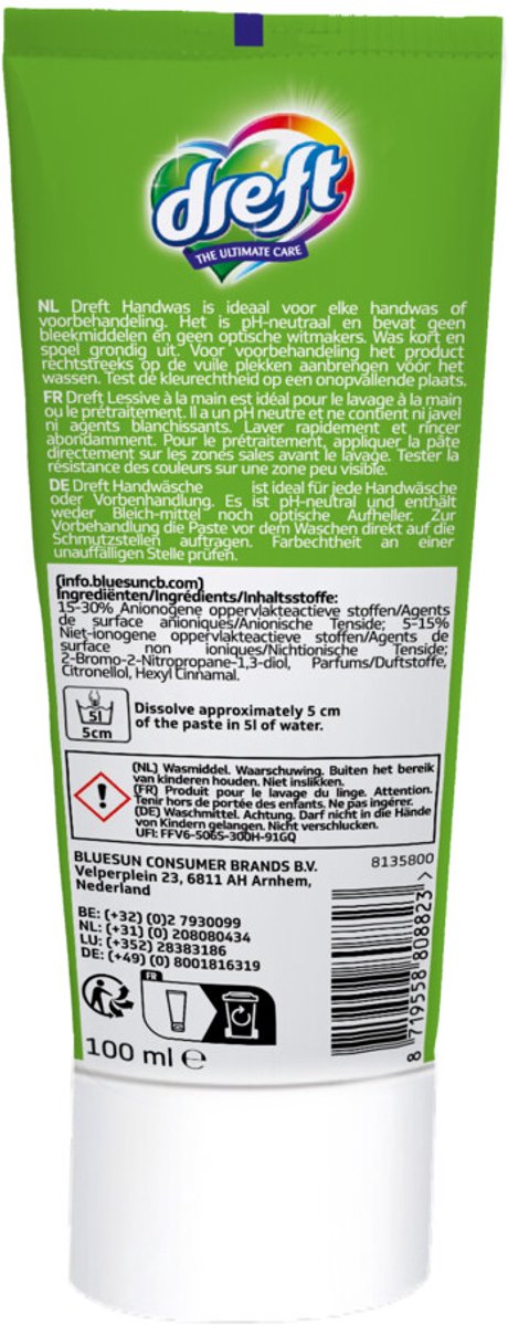 Dreft - Op Reis Wasmiddel Regular - 16 x 100 ml - Voordeelverpakking