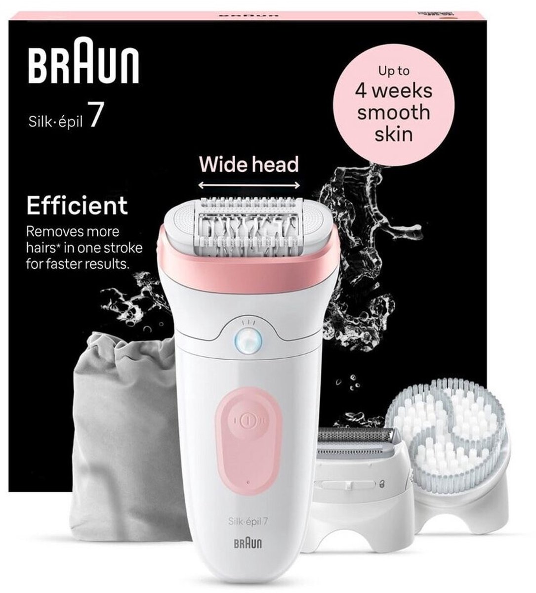 Braun Silk·épil 7-060 - Wet & Dry Epilator - Langdurig Gladde Huid - Brede Kop - Ladyshave Scheerkop en Trimmerkam