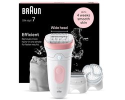 Braun Silk·épil 7-060 - Wet & Dry Epilator - Langdurig Gladde Huid - Brede Kop - Ladyshave Scheerkop en Trimmerkam