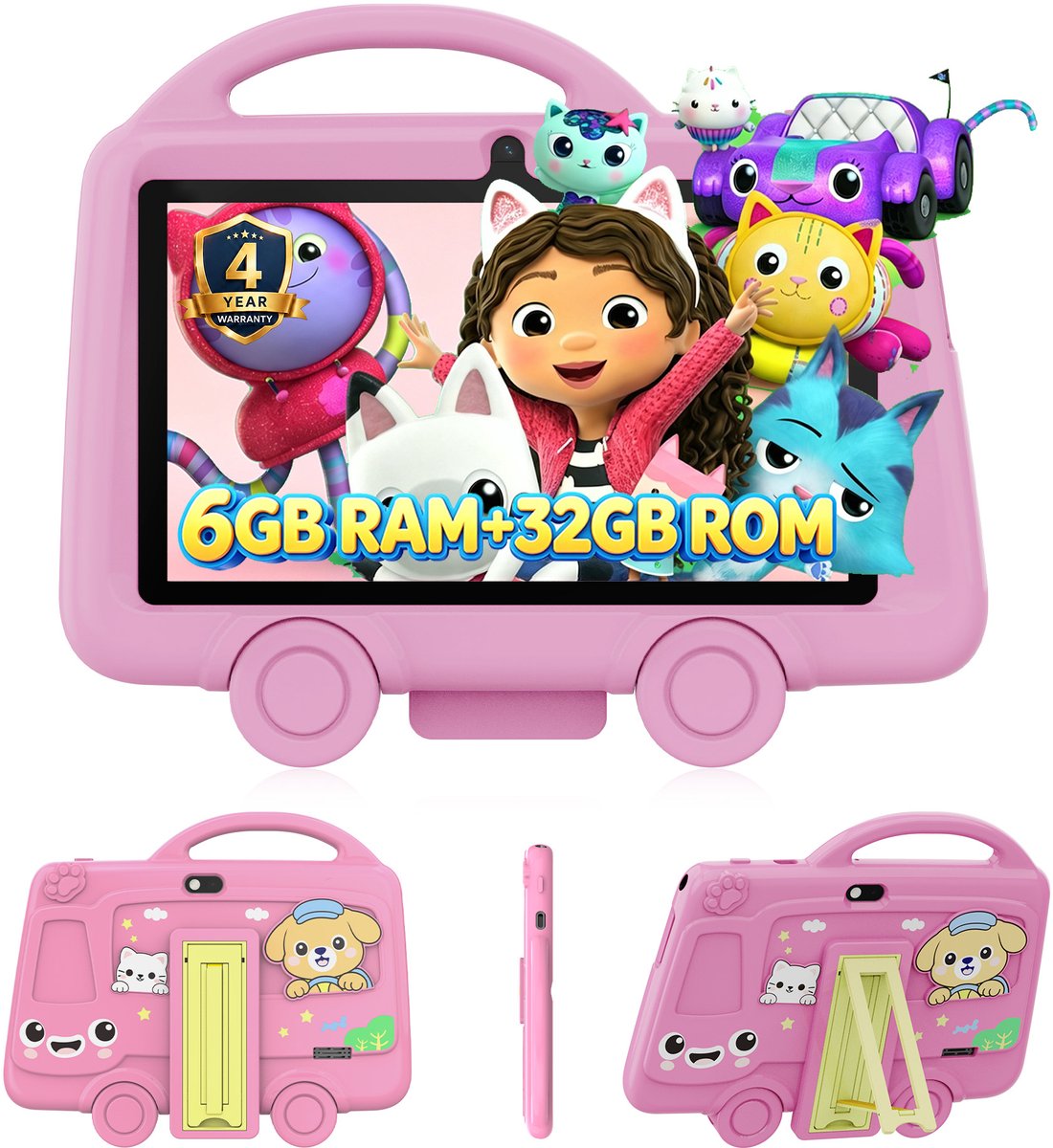 TABWEE K8 - Tablet - 6GB RAM - 32GB ROM - 3000mAh - kinderen tablets - Roze