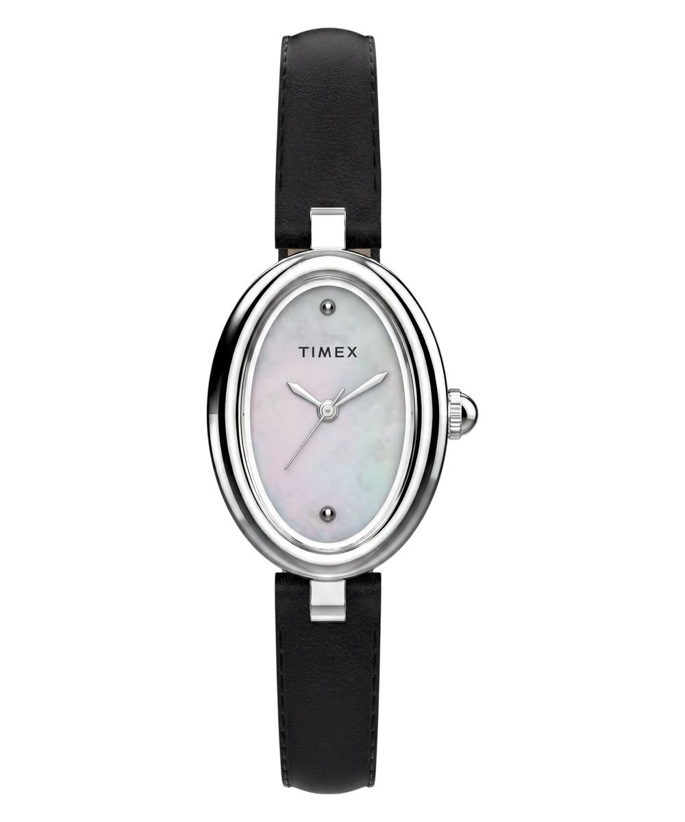Timex Cavatina TW2Y86400 Horloge - Leer - Zwart - Ø 22 mm