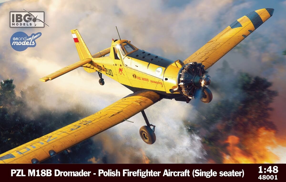 IBG Models Modelbouwpakket Vliegtuigen - 48001 PZL M18B Dromader - Pools Blusvliegtuig Plastic - 1:48 - Modelbouw