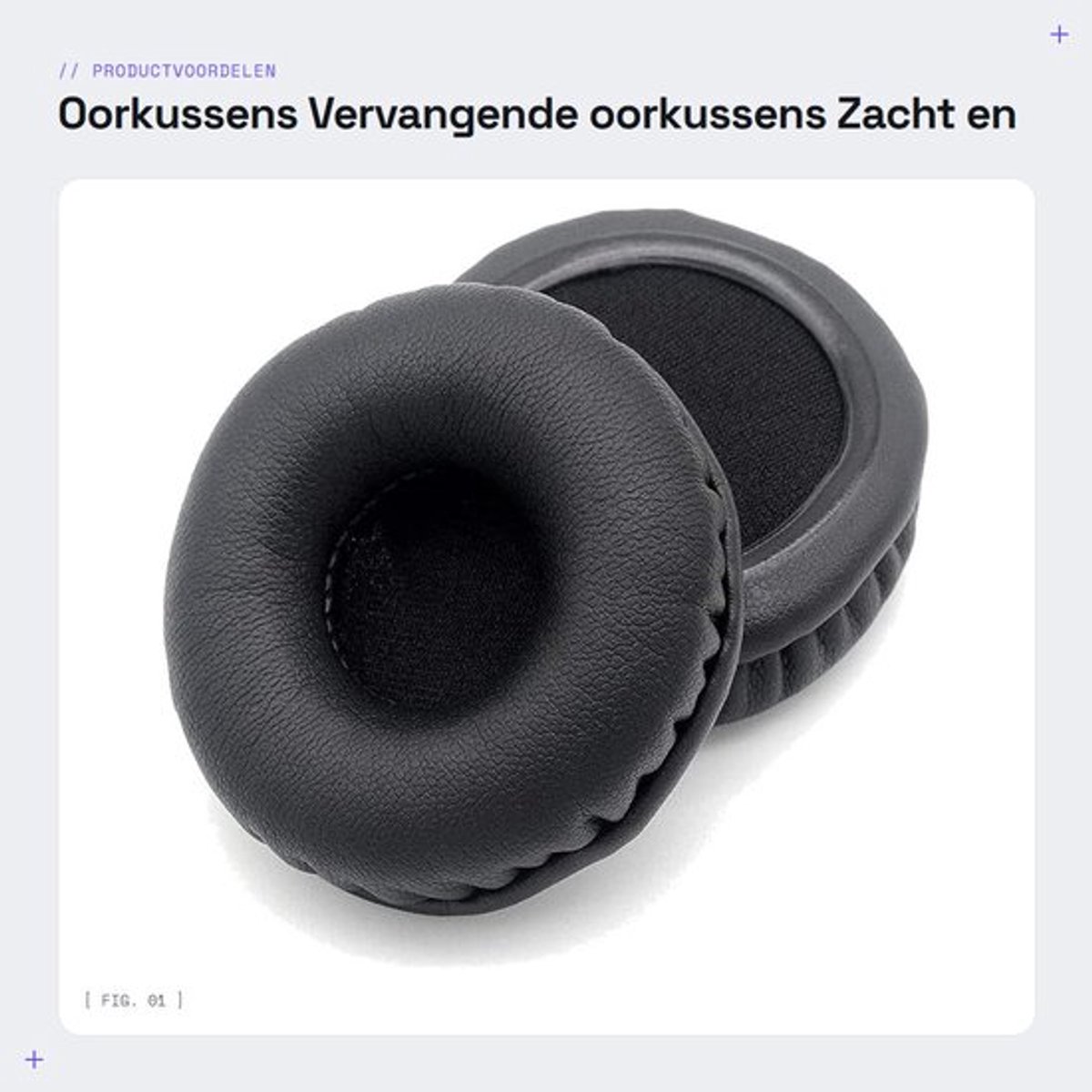 Oorkussens 80 mm - Vervangende Oorkussens - Kunstleer - Traagschuim - Zacht en Duurzaam - Comfortabele Touch - Hoofdtelefoon Oorkussens