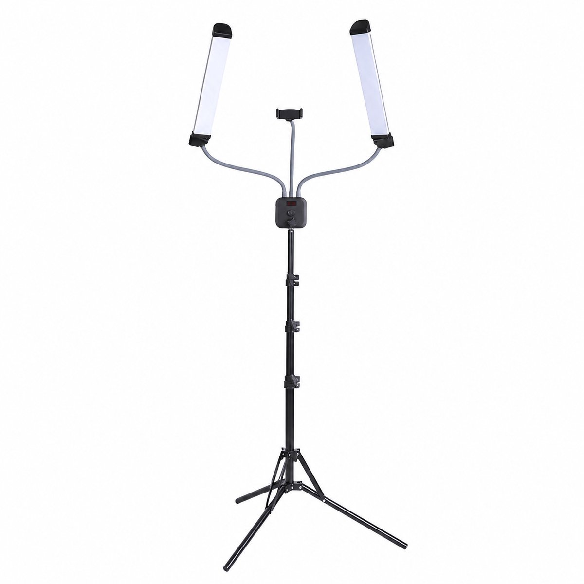 Novari - LED studiolamp - Lamp - Verlichting - Make up lamp - Licht - 360° verstelbare verlichting - Stevig telescopisch statief