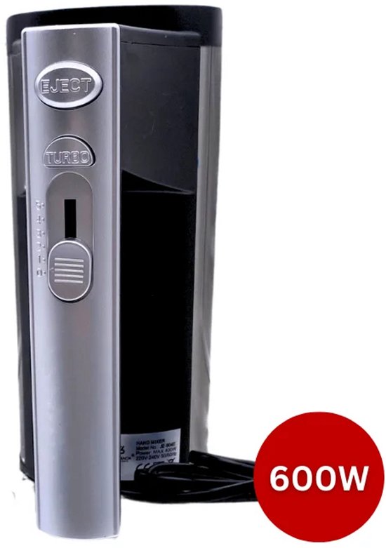 Handmixer - 400 W - 5 snelheden en turbofunctie - RVS gardes en deeghaken van Eisenbach — afbeelding 2