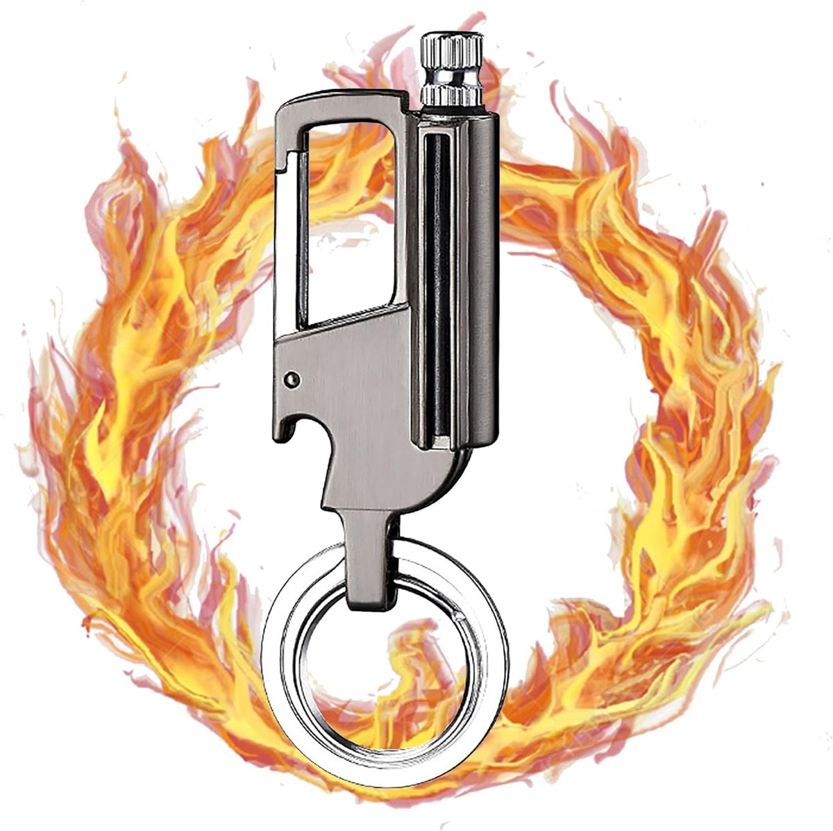 Vuurstarter - Grijs - Magnesium en Metaal - Outdoor Survival Tool voor Noodgevallen