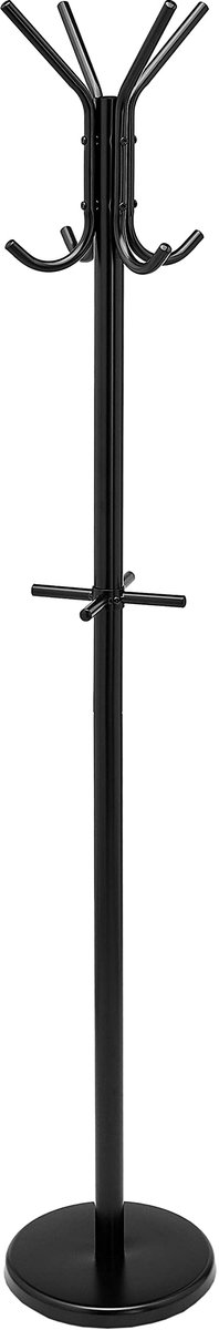 Famanu Staande kapstok voor hoed en jas, zwart, 32,7 x 32,7 x 176 cm (L x B x H