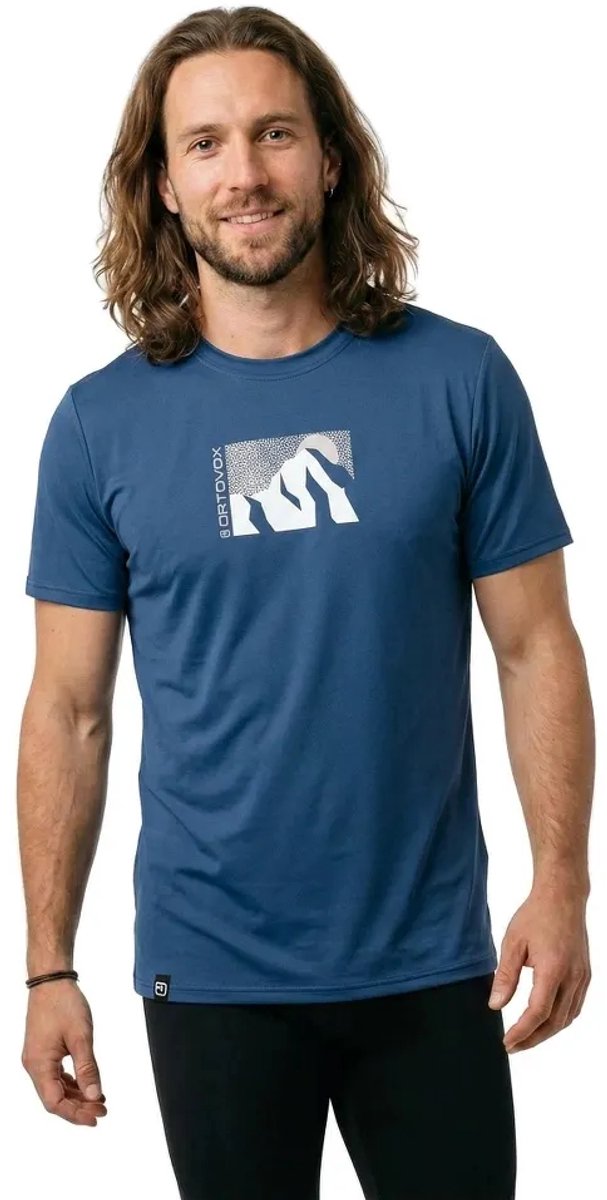 Ortovox 120 Cool Tec Mtn Sun T-shirt Met Korte Mouwen Blauw S Man
