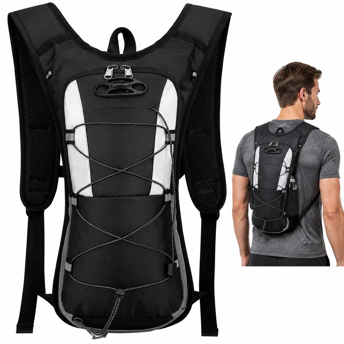 Bobypet - Wandelrugzak - 19 L lichtgewicht dagrugzak 22 x 12 x 45 cm - 380 g - voor wandelen, fietsen en kamperen