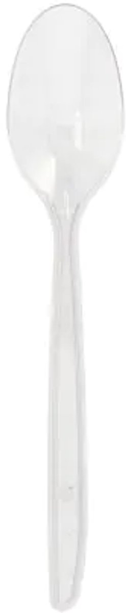 Stevige herbruikbare lepel 18,5 cm reusable transparant (200 stuks)