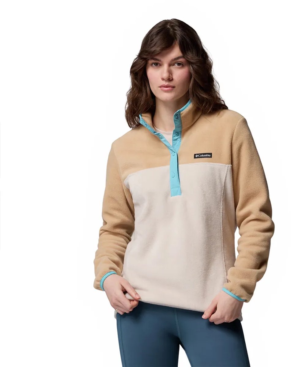 Columbia Benton Springs™ Ii Snap Fleece Met Halve Rits Beige M Vrouw
