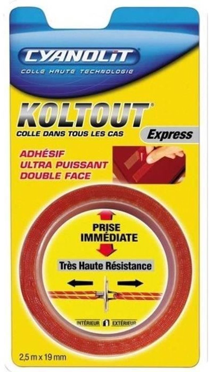 Plakband - CYANOLIT - Koltout Express - Geel - Universeel