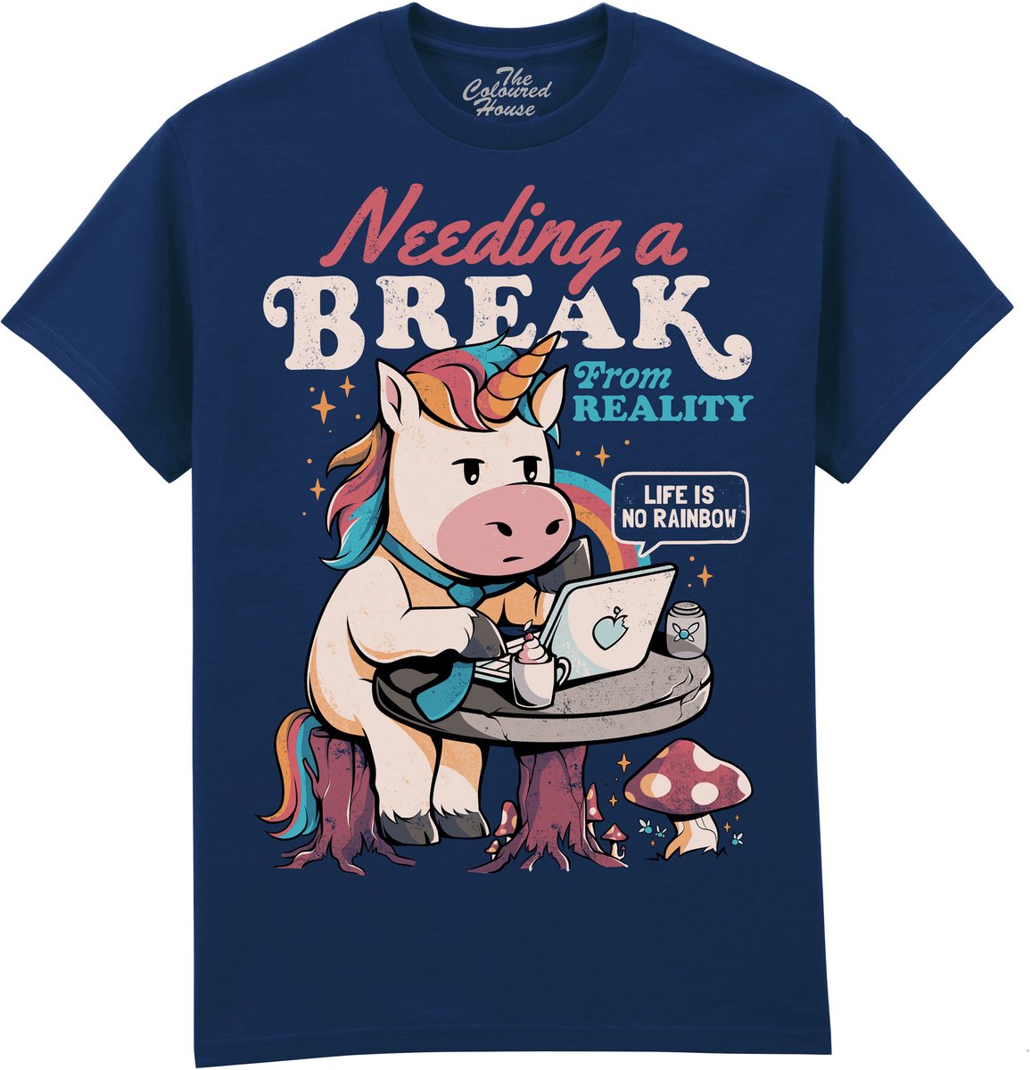 Eenhoorn Needing A Break From Reality The Coloured House T-shirt 5XL
