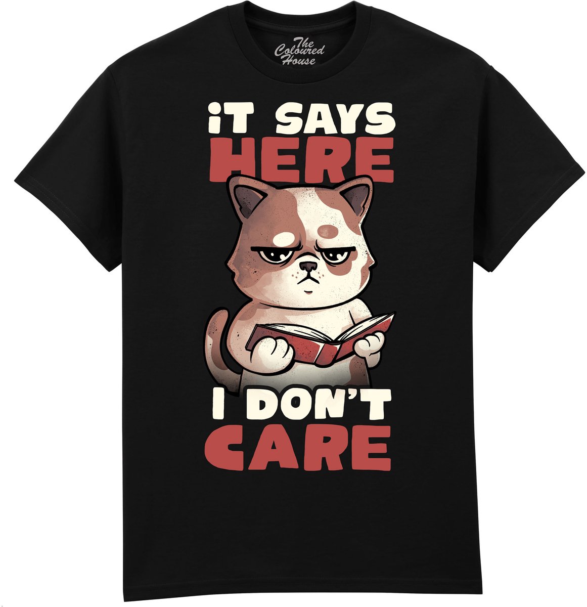 Kat It Says Here I Dont Care The Coloured House T-shirt XXL