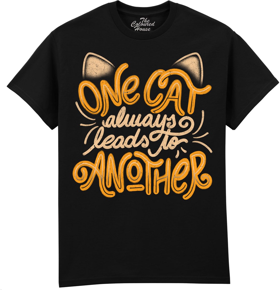 Kat One Cat Always Leads To Another The Coloured House T-shirt XXL